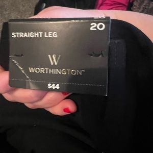 Black straight leg dress/work pants. Never worn new with tags. Smoke free home.